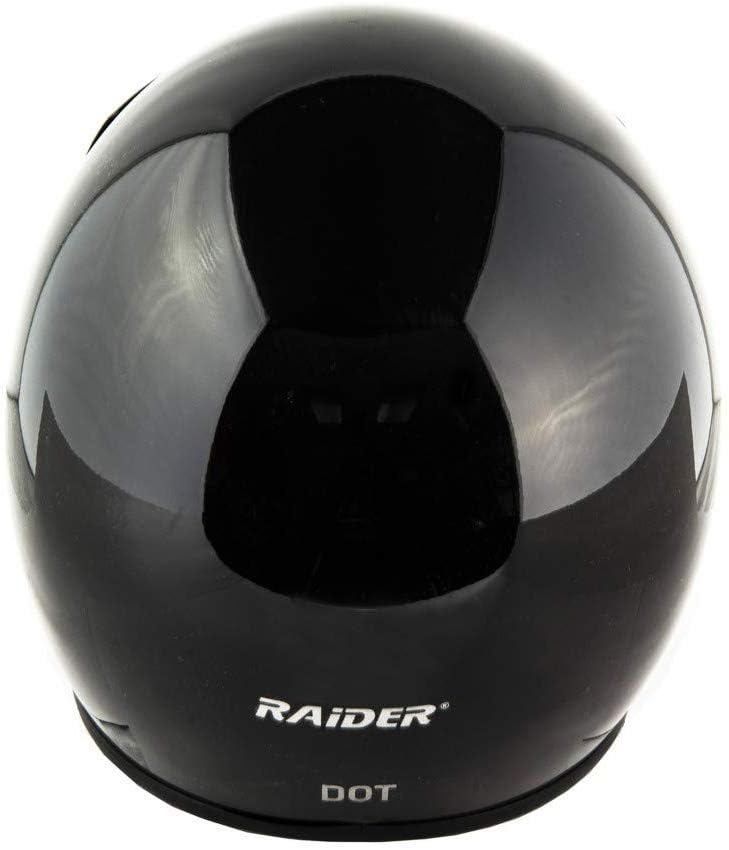 Raider Gloss Black Open Face Helmet - Large