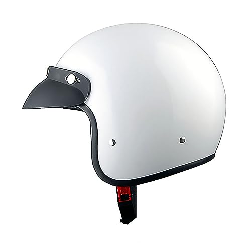 1Storm Glossy White Open Face Motorcycle Helmet