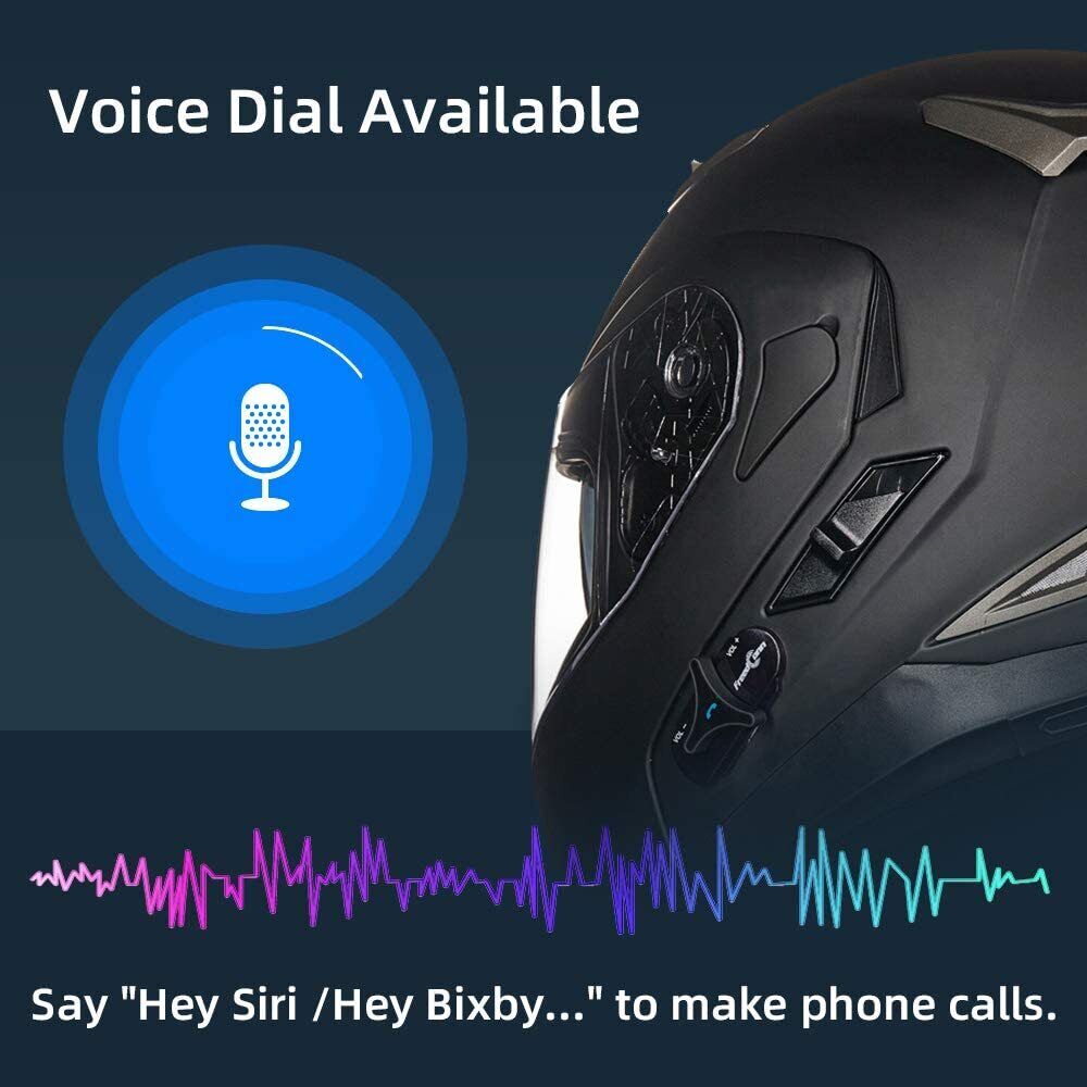 ILM Bluetooth Modular Full Face Helmet Intercom DOT
