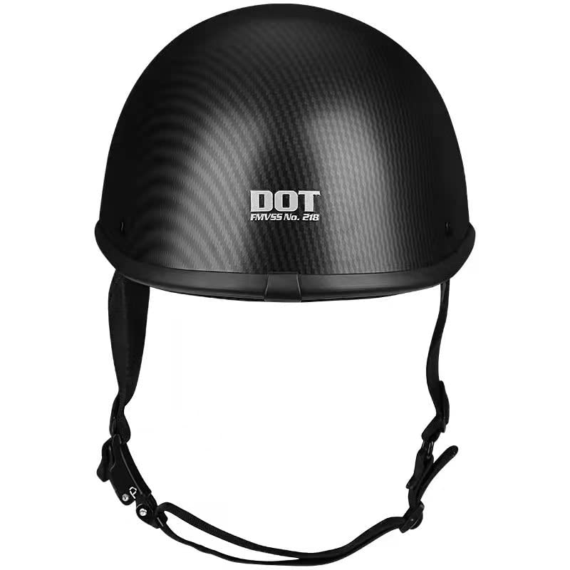 Compact Lightweight Carbon Fiber Motorcycle Helmet, DOT Approved