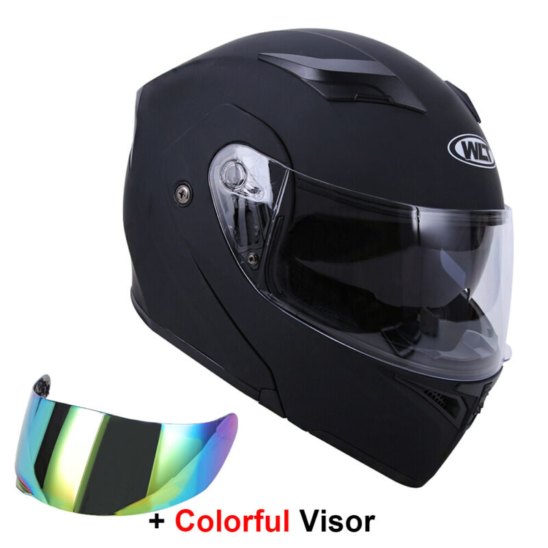 Modular Full Face Dual Visor Helmet for Motorcycles