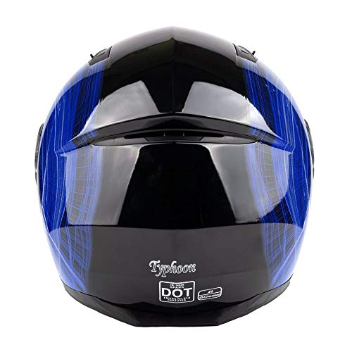 Modular Motorcycle Helmet with Dual Visor - Blue XXL