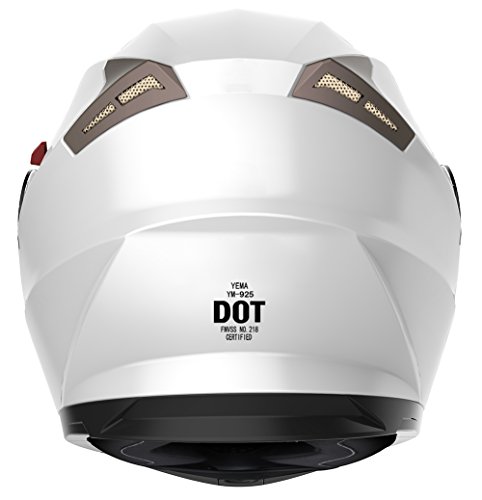 YEMA Modular Helmet - DOT Approved, White, XL