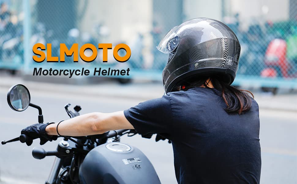 Carbon Fiber Flip Up Full Face Motorcycle Helmet (Large)
