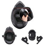 AHR Full Face Dual Sport Motorcycle Helmet - Matte Black