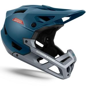 OutdoorMaster Full Face Mountain Bike Helmet - Azure Blue