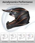 YEMA Ventilated Dirt Bike Helmet for Adults