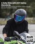 AUBOA Full Face Motorcycle Helmet, Matte Black