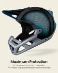 OutdoorMaster Full Face Mountain Bike Helmet - Azure Blue