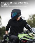 AUBOA Full Face Motorcycle Helmet, Matte Black