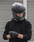 AUBOA Full Face Motorcycle Helmet, Matte Black