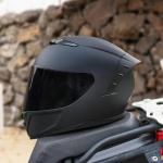 JQF Gear Full Face Motorcycle Helmet - Matte Black