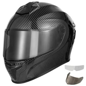 Favoto Carbon Full Face Motorcycle Helmet with Visors