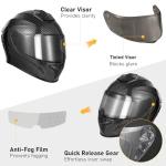 Favoto Carbon Full Face Motorcycle Helmet with Visors