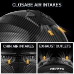 Favoto Carbon Full Face Motorcycle Helmet with Visors