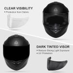 TRIANGLE Full Face Motorcycle Helmet with Tinted Visor