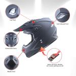 1Storm Full Face BMX Motocross Helmet - Matt Black