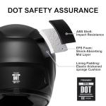TRIANGLE Full Face Motorcycle Helmet with Tinted Visor