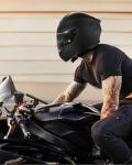 Favoto DOT Approved Full Face Motorcycle Helmet, Black