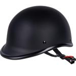 Yesmotor Vintage Matte Black Half Motorcycle Helmet