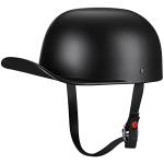 Yesmotor Matte Black Half Cap Motorcycle Helmet