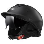 LS2 Rebellion Matte Black Half Helmet - Medium