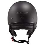 LS2 Bagger Matte Black Half Helmet - Large