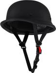 German Style Half Helmet - DOT Approved, Matte Black