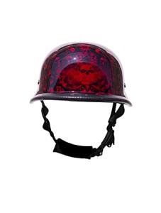 Lightweight Burgundy German Skull Cap Helmet