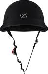 German Style Half Helmet - DOT Approved, Matte Black