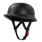 German Style Motorcycle Helmet, Matte Black, Size L