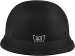 German Style Half Helmet - DOT Approved, Matte Black