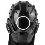 Marikito Punk LED Motorcycle Half Mask - White