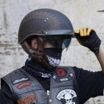 VCOROS Retro Half Helmet with Sun Visor