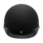 VCAN Flat Black Half Face Motorcycle Helmet Medium