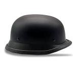 German Style Motorcycle Helmet, Matte Black, Size L