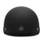 VCAN Flat Black Half Face Motorcycle Helmet Medium