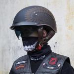 VCOROS Retro Half Helmet with Sun Visor