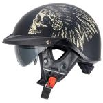 Open Face Motorcycle Helmet with Quick Release Buckle