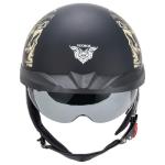 Open Face Motorcycle Helmet with Quick Release Buckle