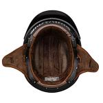 VCAN Plain Black Half Face Motorcycle Helmet, XL