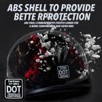 Red Skull Half Face Motorcycle Helmet - DOT Approved