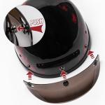 Red Skull Half Face Motorcycle Helmet - DOT Approved
