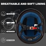 ILM Half Motorcycle Helmet with Sunshield, Matte Black