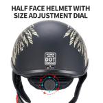 Open Face Motorcycle Helmet with Quick Release Buckle