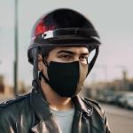 Red Skull Half Face Motorcycle Helmet - DOT Approved