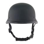 Flat Black Skull Cap Half Helmet - XL