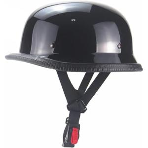 QICHAO Vintage Half Helmet - DOT Approved Black