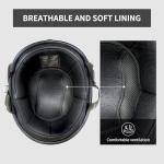 Lightweight Matte Black Half Shell Motorcycle Helmet