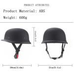 QICHAO Vintage Half Helmet - DOT Approved Black
